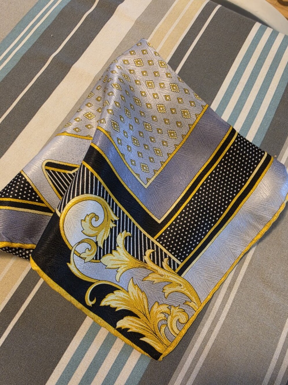 Rare Vitaliano Pancaldi 15" Silk Pocket Square